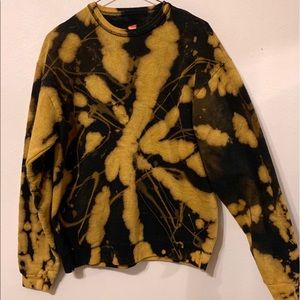 Custom bleached Hanes women’s sweatshirt size S